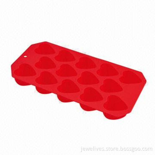 14 cavity heart-shaped silicone ice trays